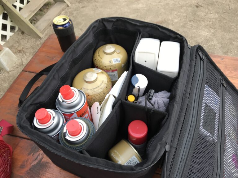 【スノーピーク】ユニットギアバッグ220は超便利！～厄介者をまるっと収納してくれる～ たまに一眼レフで撮る関西オートキャンプ場