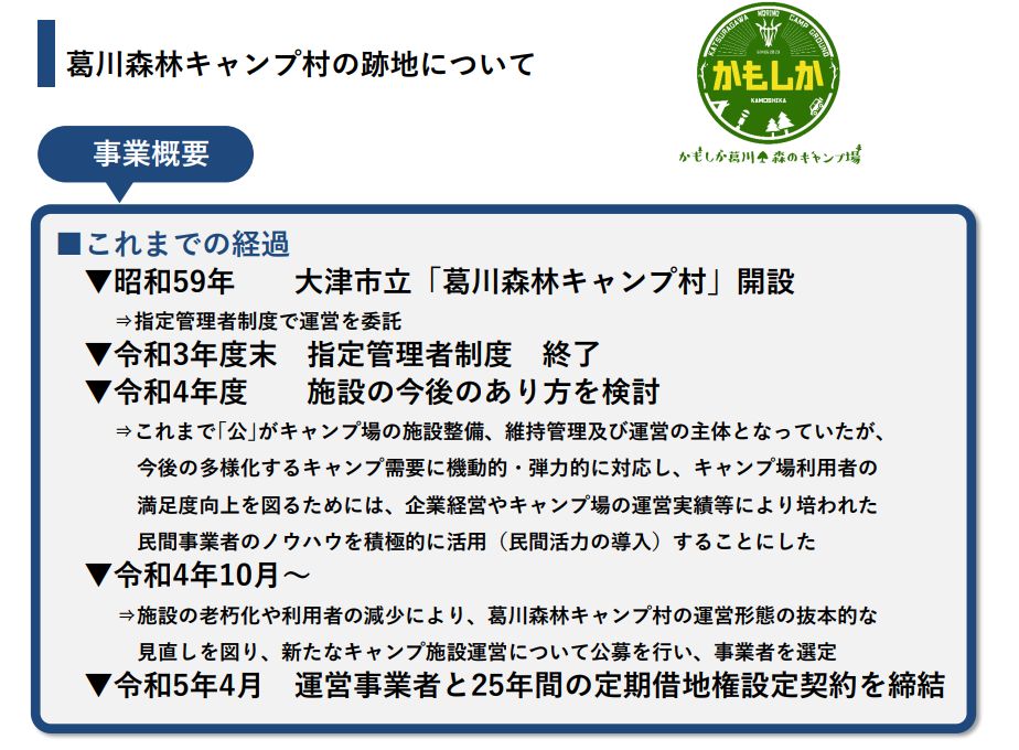 大津市立 葛川森林キャンプ村